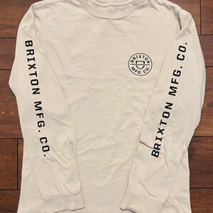 Brixton Cream Long Sleeve Tee with Sleeve Branding